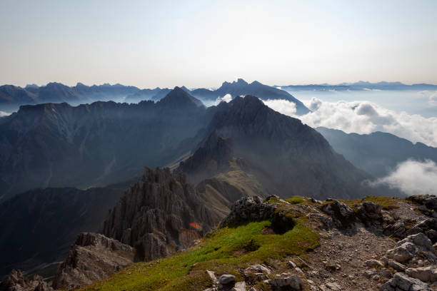 istock Ursprungssattel Nordlinger hut on Karwendel Hohenweg, Austria 2199340586