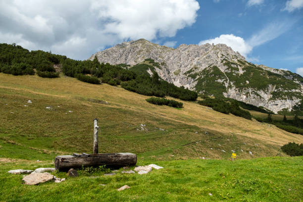 istock Karwendel mountains at Solsteinhaus hut on Karwendel Hohenweg, Austria 2199341287
