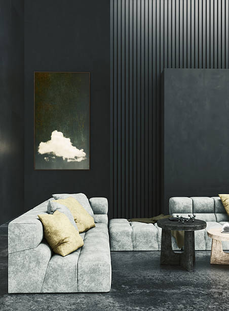 istock Large luxury modern bright interiors Living room mockup illustration 3D rendering image 2199351828