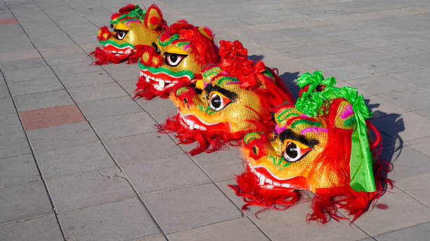 istock Traditional Chinese Lion Dance Performance Prop - Colorful Lion Head 2199361197