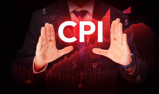 istock Consumer Price Index in Red color glowing between hands, typography. Consumer goods and services measuring report concept, cpi, inflation and consumer summary background 2199365253