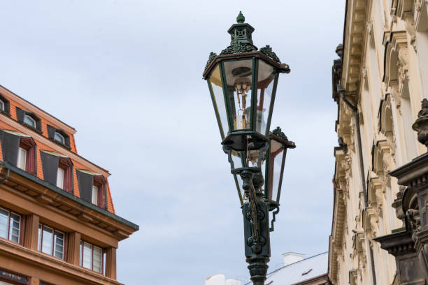 Street lamp in front of Prague Cathedral, Czech Republic
