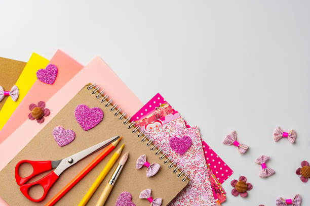 istock Creative workspace with colorful craft supplies for fun DIY projects and activities 2199378501
