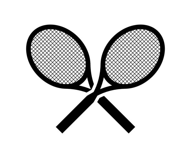 Tennis Racket Style Incision 20+ Silhouette Of The Giant Tennis Racket Stock Illustrations, Royalty ...