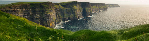 istock Panoramic view of the Cliffs of Moher, Ireland. 2199383755