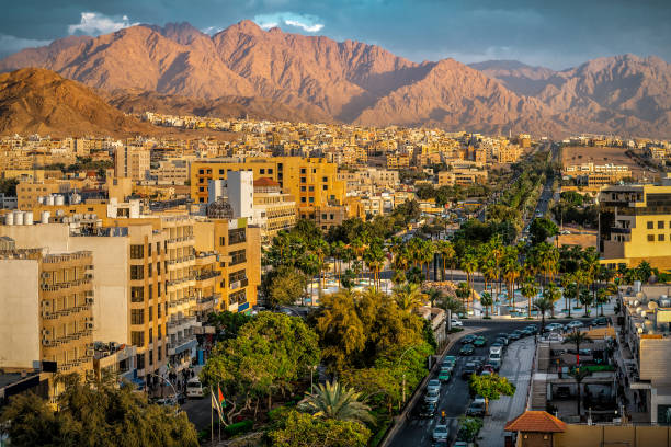 istock Aqaba city in Jordan at sunset or sunrise 2199384204