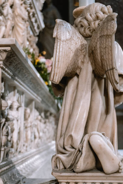 istock Intricate marble sculptures inside a historic church 2199388496