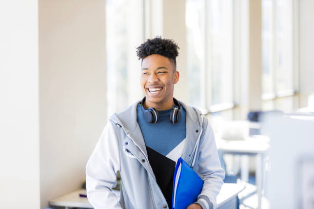 istock Happy young African-American university student smiling 2199398237