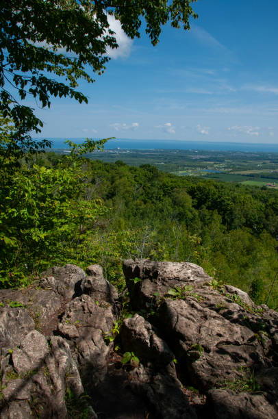 istock A view from the top of the Niagara Escarpment looking down at forest and farm fields 2199400465