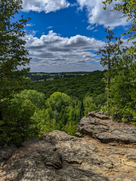 istock A view from the top of the Niagara Escarpment looking down at forest and farm fields 2199400810