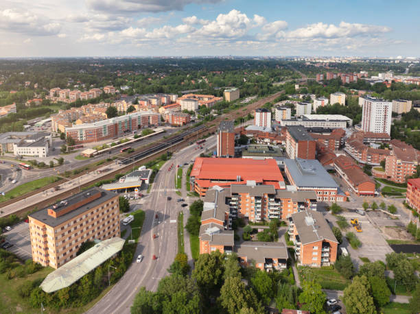 istock Aerial view of Huddinge 2199403082