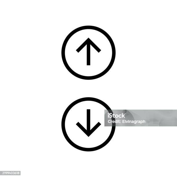Up And Down Arrow Button Vector Stock Illustration - Download Image Now ...