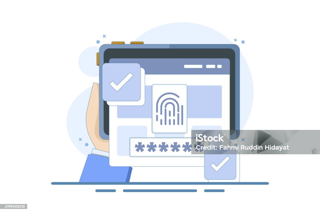 Password Sensor Fingerprint Security Identification Concept Via Digital Biometric ...