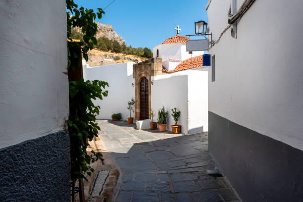istock Lindos town in Rhodes, Greece 2199408033