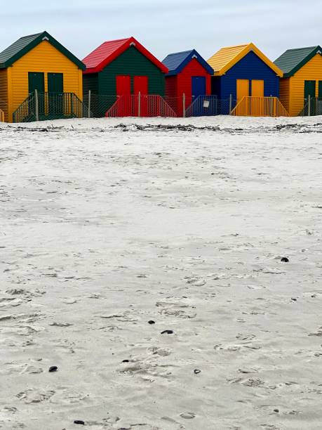 istock Famous colorful beach huts on Muizenberg Beach, South Africa 2199409686