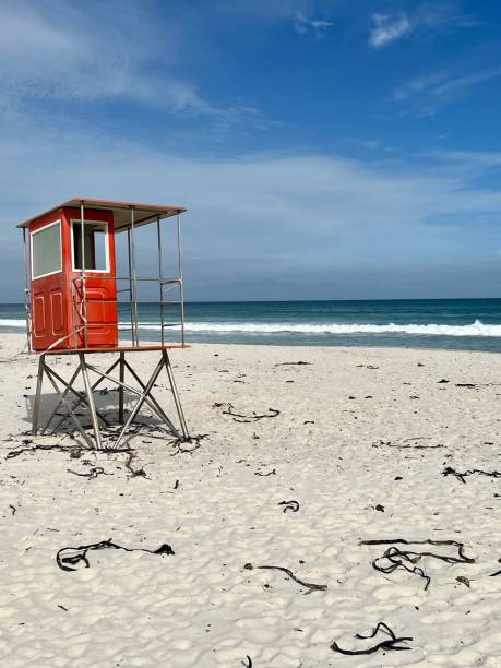 istock Lifeguard hut on Muizenberg Beach, South Africa 2199409699