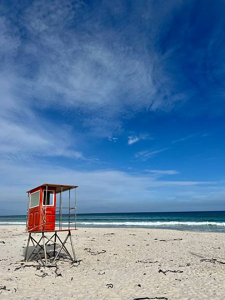 istock Lifeguard hut on Muizenberg Beach, South Africa 2199409723