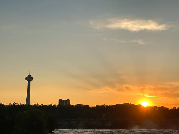 istock Golden Hour on Niagara Falls in summer with a clear sky 2199409882