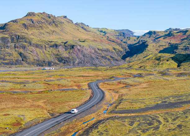 istock Driving in Iceland - Drone Point of View 2199410278