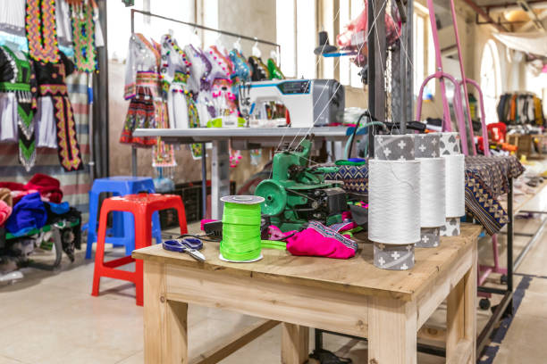 A space where Vietnamese folk costumes are sewn by hand, Sapa, Vietnam