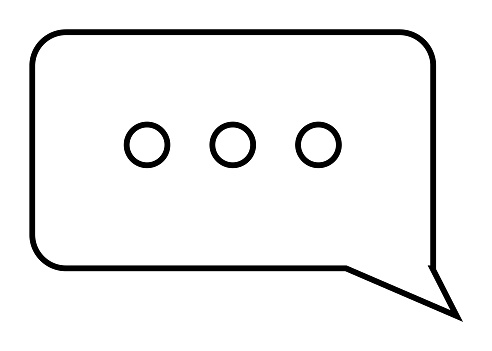 Text Message Dots Speech Bubble With Three Dots Symbolizing Text Message Or Typing In ...