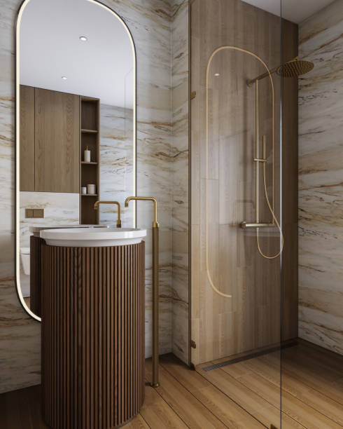 Modern Bathroom Interior stock photo