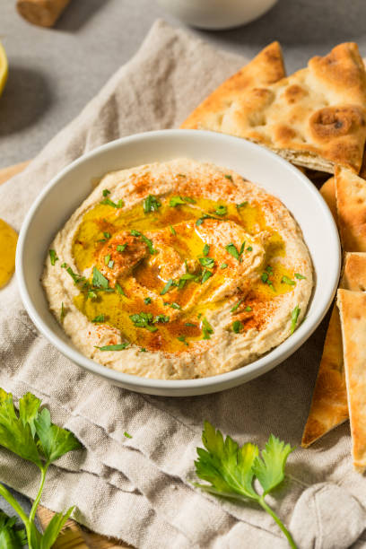 istock Homemade Creamy Mediterranean Chickpea Hummus 2199430845