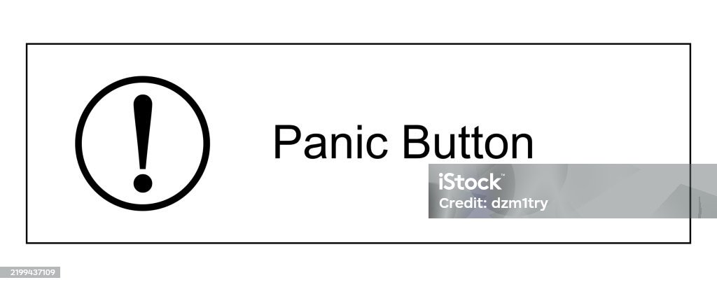 Panic Button Design Panic Button Blueprint Symbol Stock Illustration - Download Image Now ...