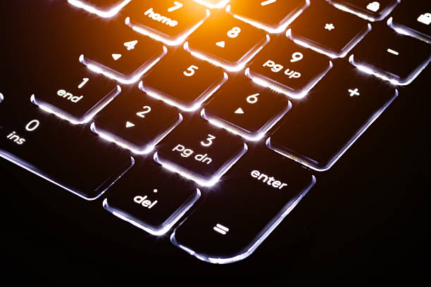 close up of laptop keyboard