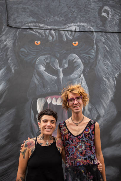 Young street artists on their gorilla artwork