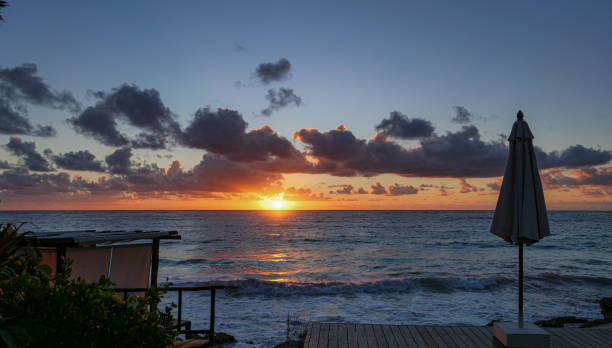 istock Tulum National Park images, clouds at sunrise with bird 2199452646