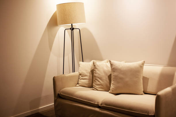 Pair of Home Office Chairs and a Table Lamp