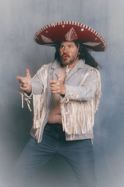 istock Awkward Retro Glamour Shot Sombrero Man 2199466519