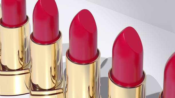 istock collection raspberry, pink lipstick tubes arranged elegantly, representing sophistication of natural, high-end makeup products, 3d render 2199474307