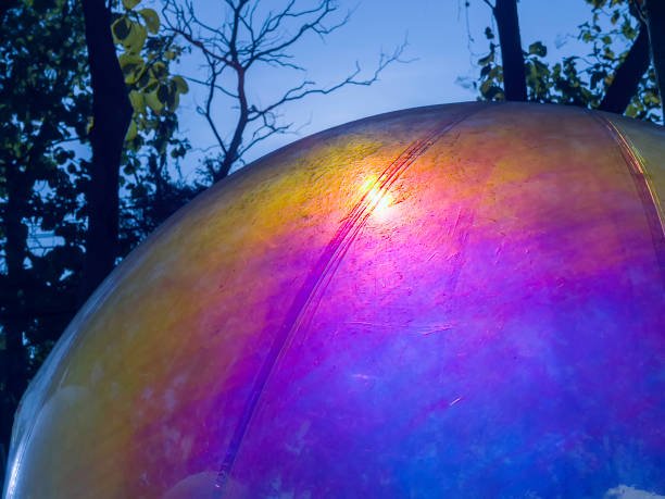 Fantasy luminescent realistic glass balls, stock photo