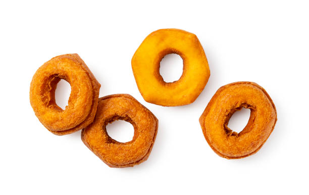 istock Top View of a Donut on a White Background 2199491735