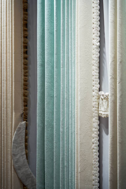 Close up of curtains in modern home decoration