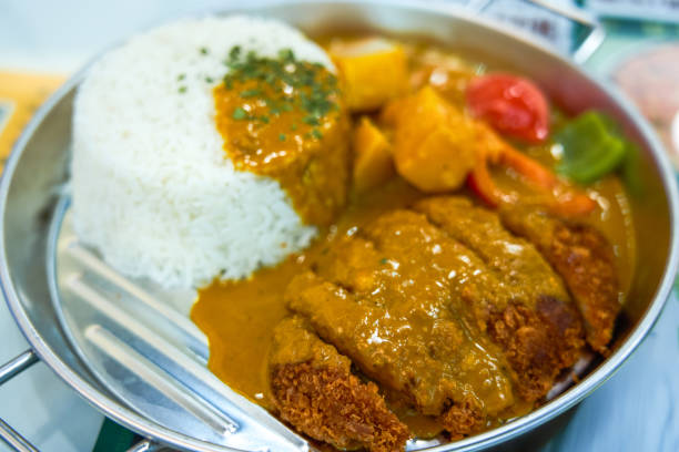 istock Hong Kong tea restaurant quick meal, curry pork chop rice 2199496014