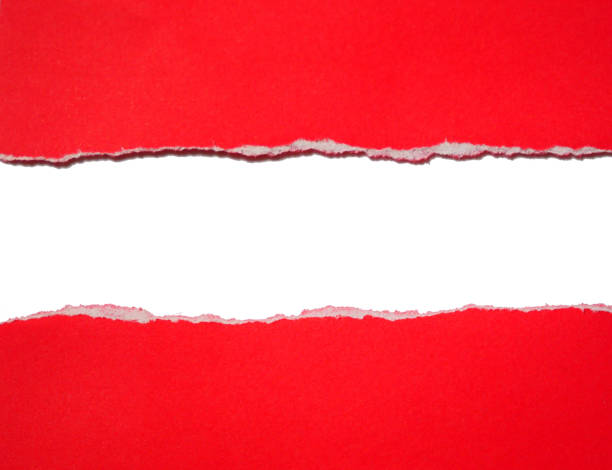 istock Pieces of torn or cut red paper, design elements isolated on transparent background. 2199497554