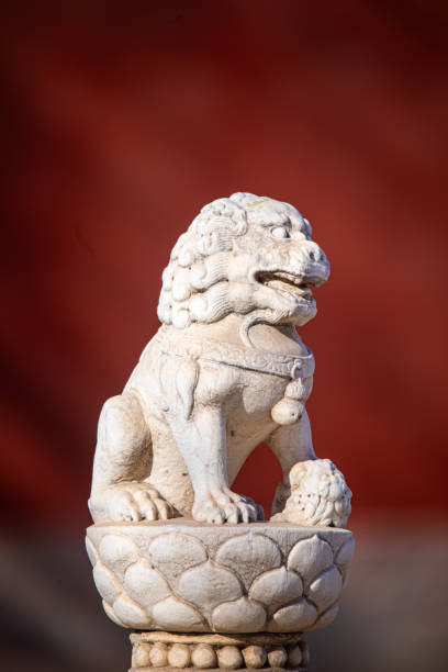 istock Stone lions in the Forbidden City 2199506110