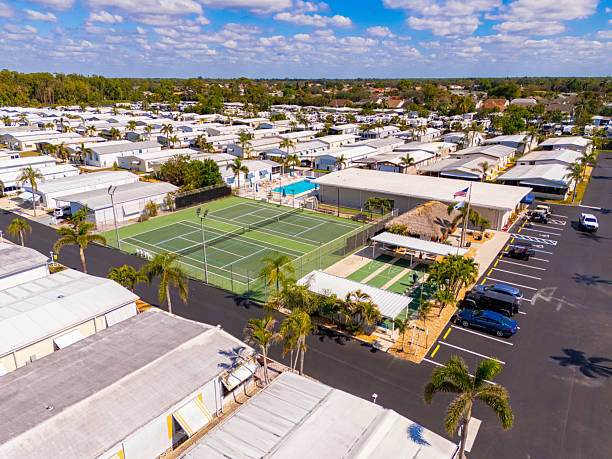 istock Sports courts at a mobile home park 2199512129