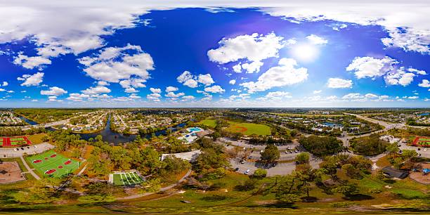 istock Aerial equirectangular 360 photo Golden Gate Community Park 2199512243