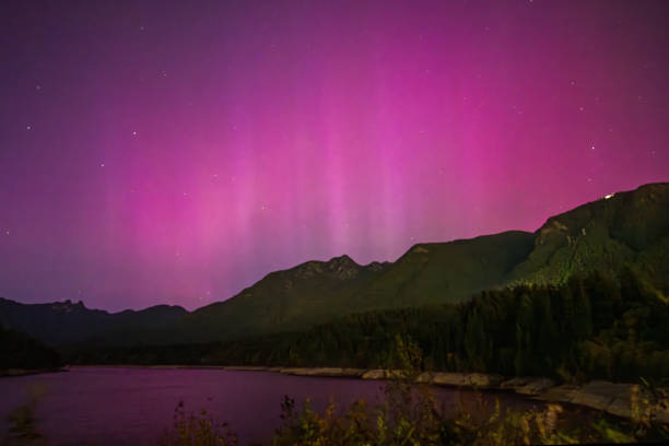 istock aurora borealis above a reservoir, British Columbia, Canada 2199514102