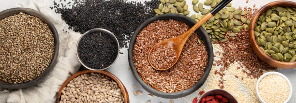 istock Variety of edible seeds. 2199521512