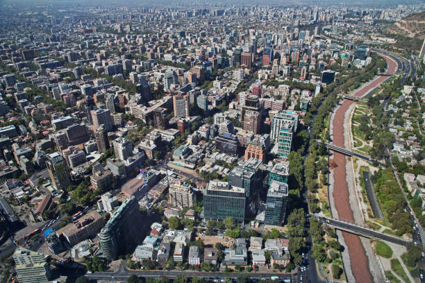 istock Panoramic view of Santiago from Torre Costanera, Chile 2199522019