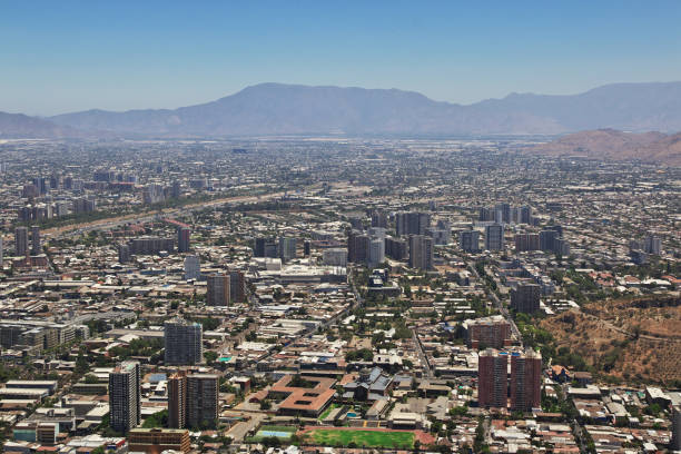 istock Panoramic view of Santiago from San Cristobal Hill, Chile 2199522045