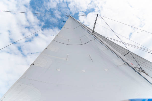 Sail on a yacht while sailing on a body of water during the wind.