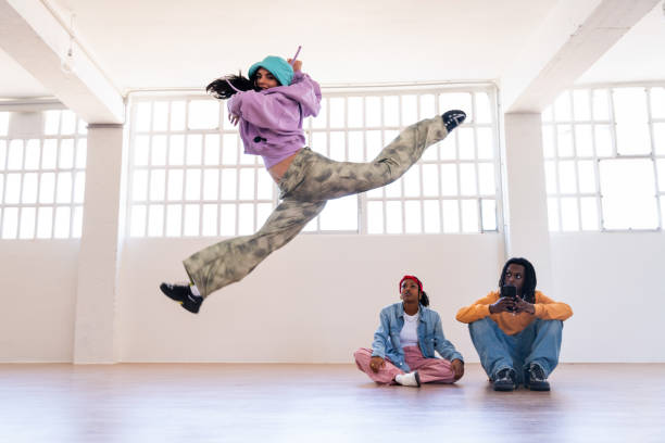 istock Young group of multiethnic hip-hop dancers dancing 2199531171