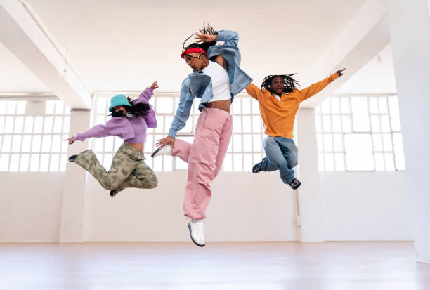 istock Young group of multiethnic hip-hop dancers dancing 2199531355