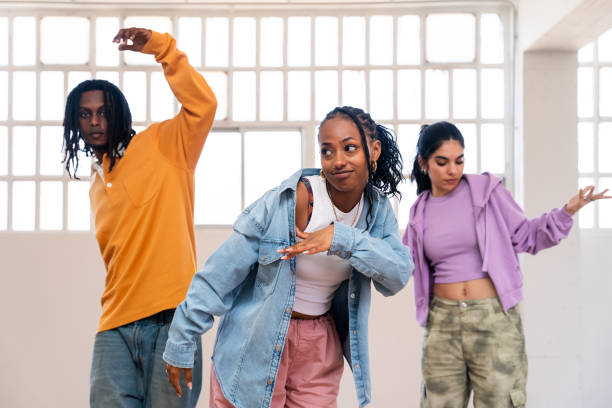 istock Young group of multiethnic hip-hop dancers dancing 2199531921